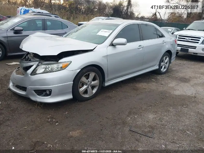 4T1BF3EK2BU226387 2011 Toyota Camry Se