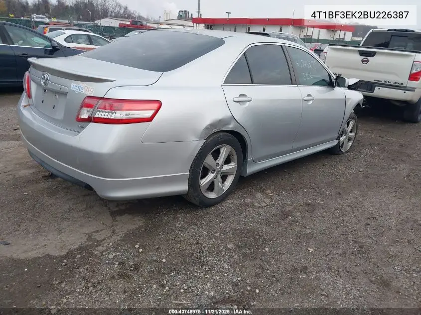 4T1BF3EK2BU226387 2011 Toyota Camry Se