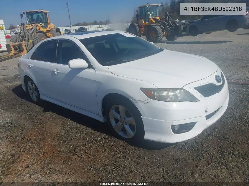 4T1BF3EK4BU592318 2011 Toyota Camry Se