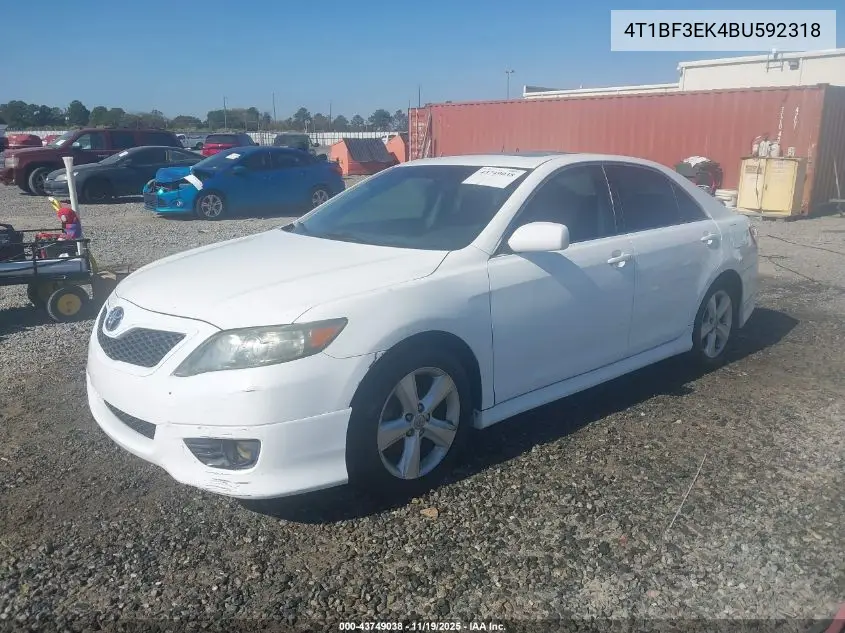 4T1BF3EK4BU592318 2011 Toyota Camry Se