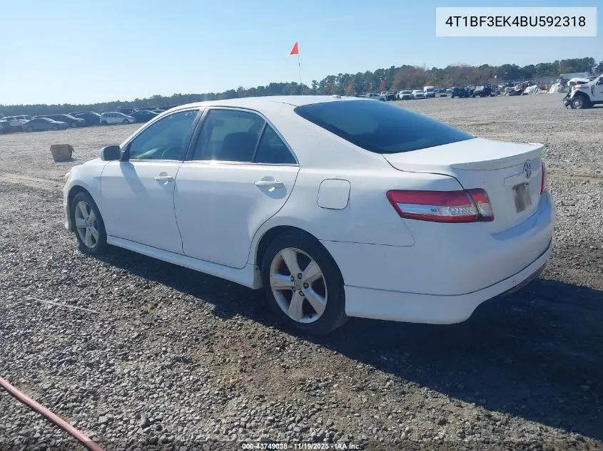 4T1BF3EK4BU592318 2011 Toyota Camry Se