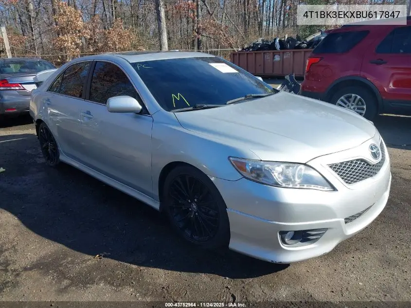 4T1BK3EKXBU617847 2011 Toyota Camry Se V6