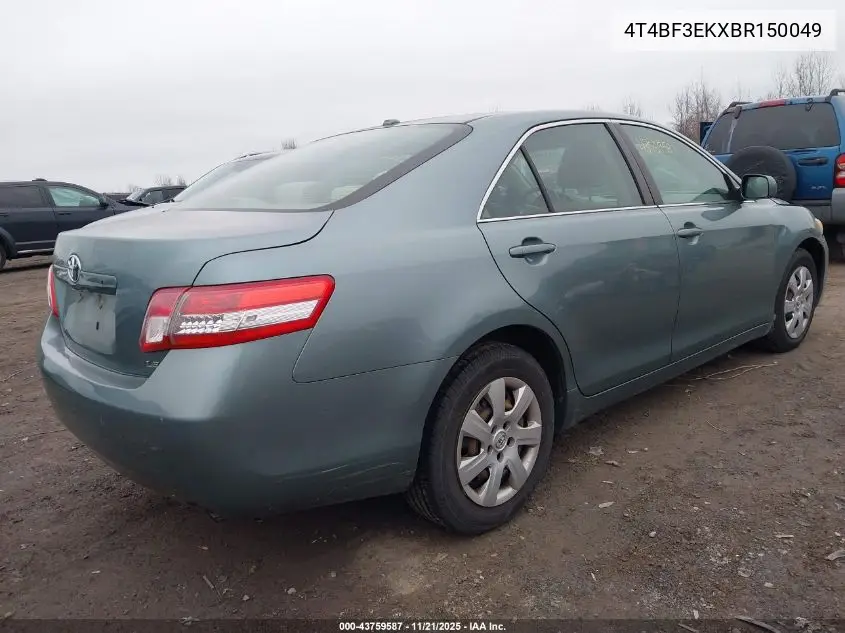 4T4BF3EKXBR150049 2011 Toyota Camry Le