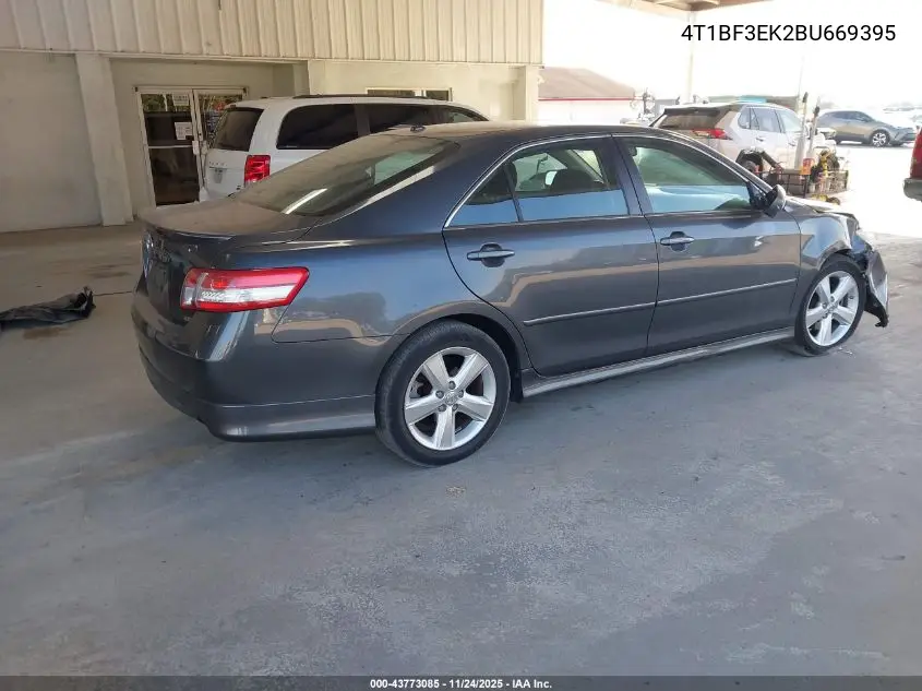 4T1BF3EK2BU669395 2011 Toyota Camry Se