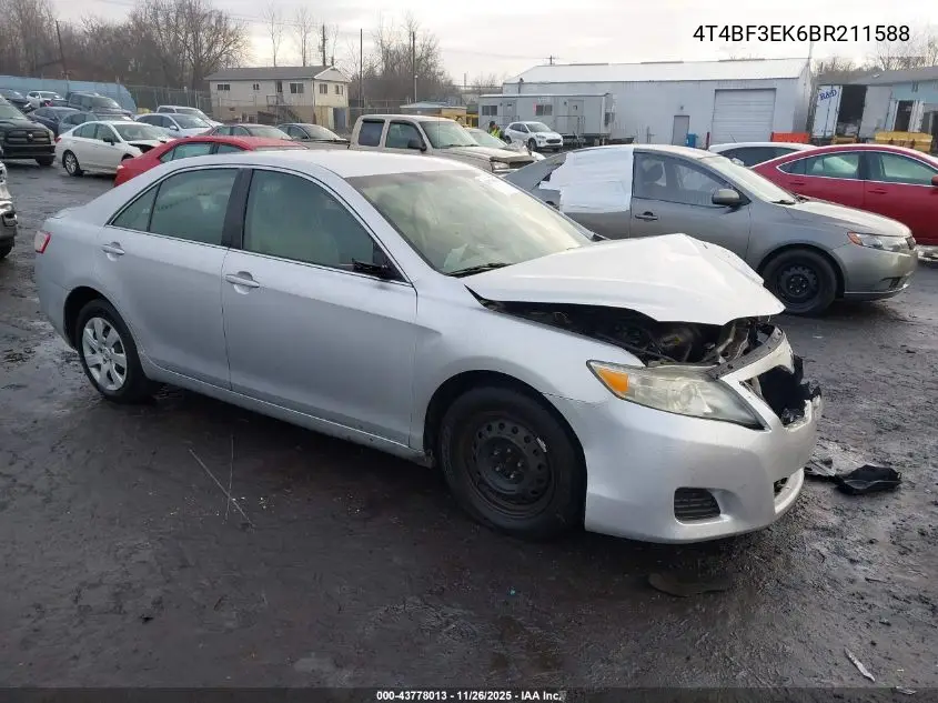 4T4BF3EK6BR211588 2011 Toyota Camry Se/Le/Xle