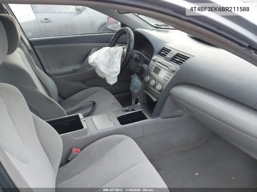 4T4BF3EK6BR211588 2011 Toyota Camry Se/Le/Xle
