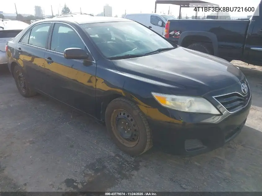 4T1BF3EK8BU721600 2011 Toyota Camry Le