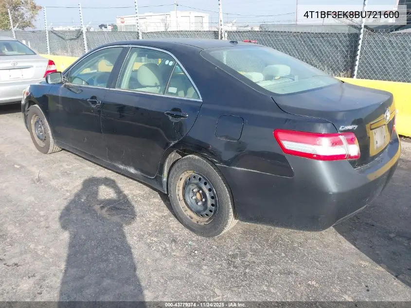 4T1BF3EK8BU721600 2011 Toyota Camry Le