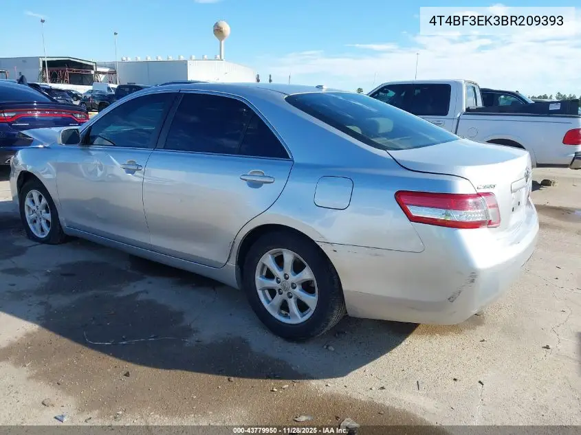 4T4BF3EK3BR209393 2011 Toyota Camry Le