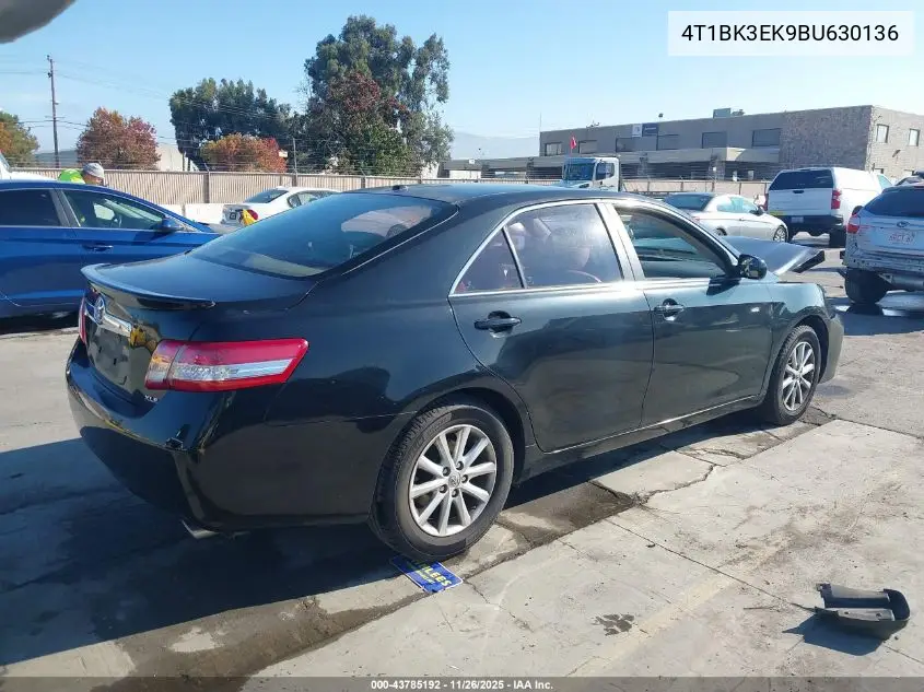 4T1BK3EK9BU630136 2011 Toyota Camry Xle V6