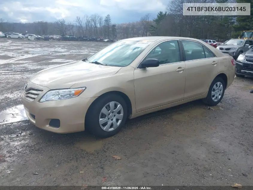 4T1BF3EK6BU203145 2011 Toyota Camry Le