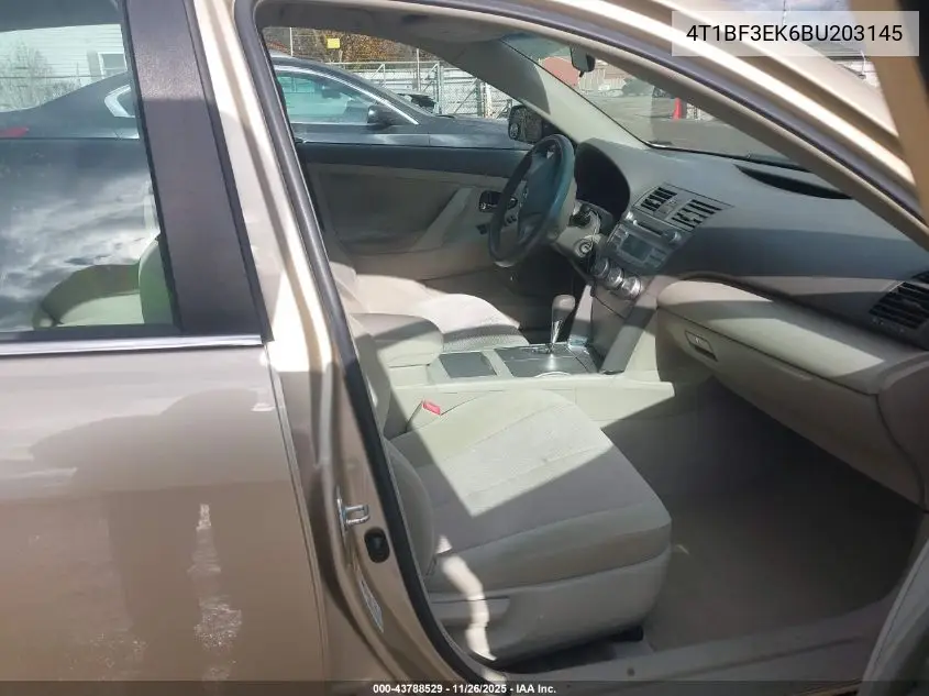 4T1BF3EK6BU203145 2011 Toyota Camry Le