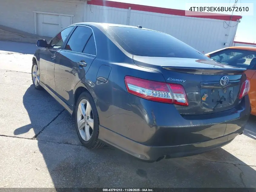 4T1BF3EK6BU672610 2011 Toyota Camry Se
