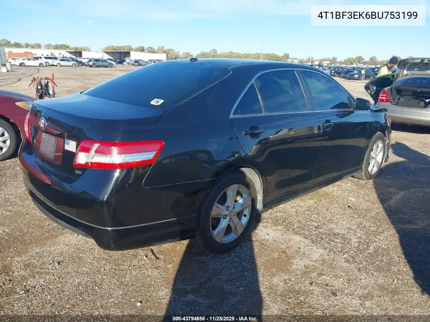 4T1BF3EK6BU753199 2011 Toyota Camry Se