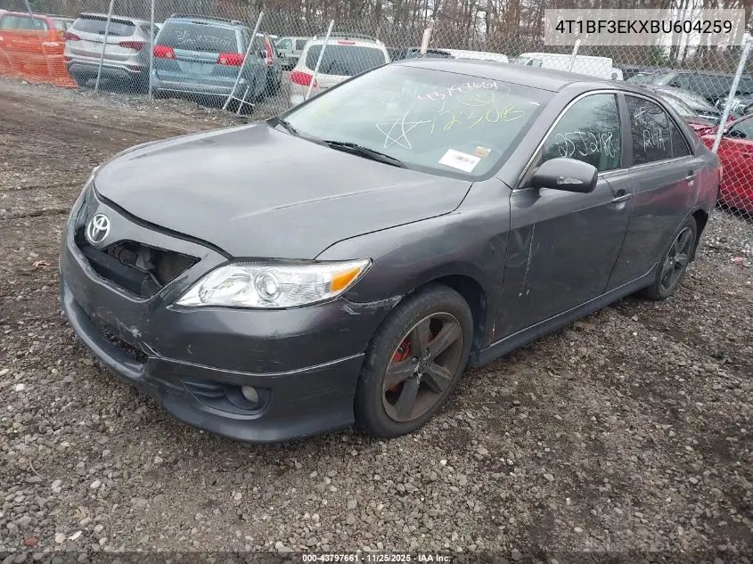4T1BF3EKXBU604259 2011 Toyota Camry Se