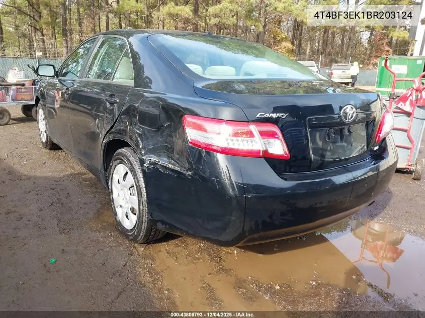 4T4BF3EK1BR203124 2011 Toyota Camry Le