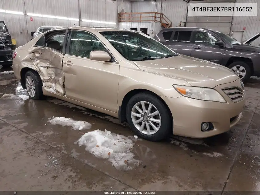 4T4BF3EK7BR116652 2011 Toyota Camry Xle