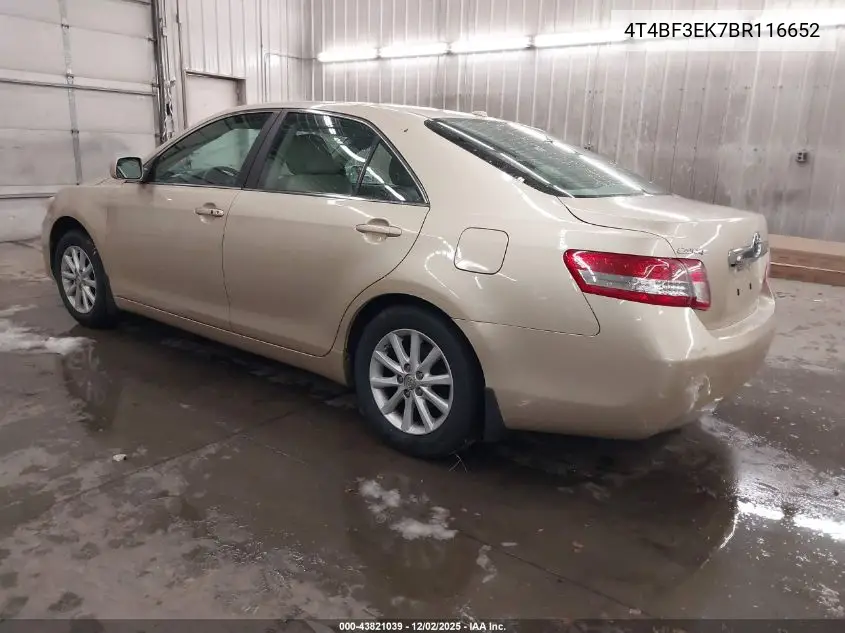 4T4BF3EK7BR116652 2011 Toyota Camry Xle