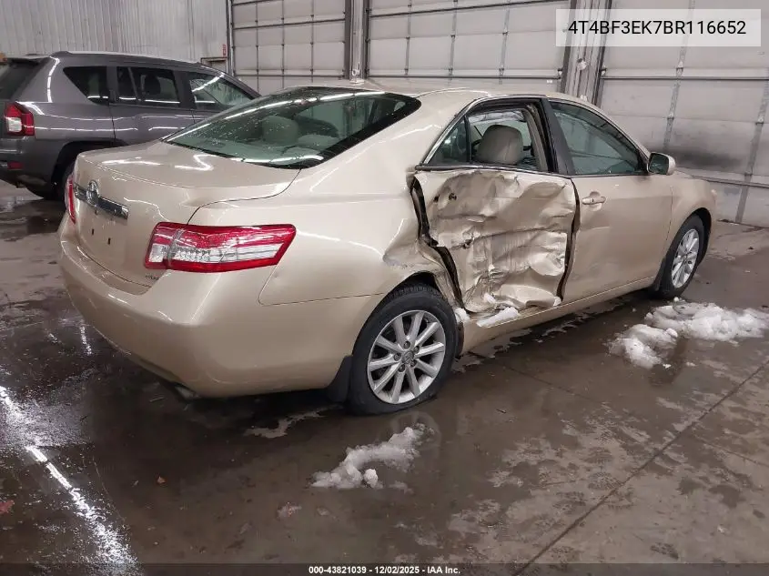 4T4BF3EK7BR116652 2011 Toyota Camry Xle
