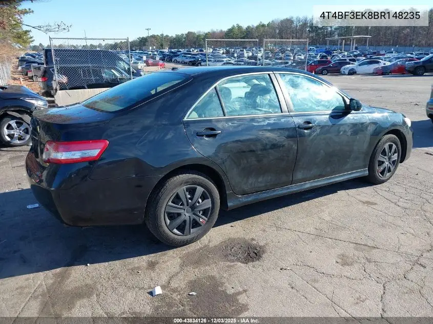 4T4BF3EK8BR148235 2011 Toyota Camry