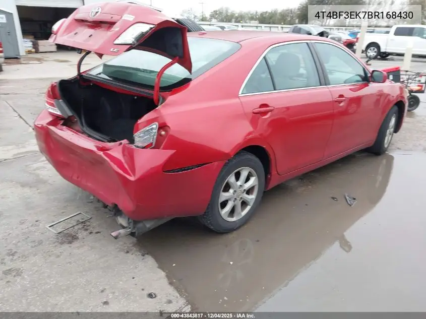 4T4BF3EK7BR168430 2011 Toyota Camry Le