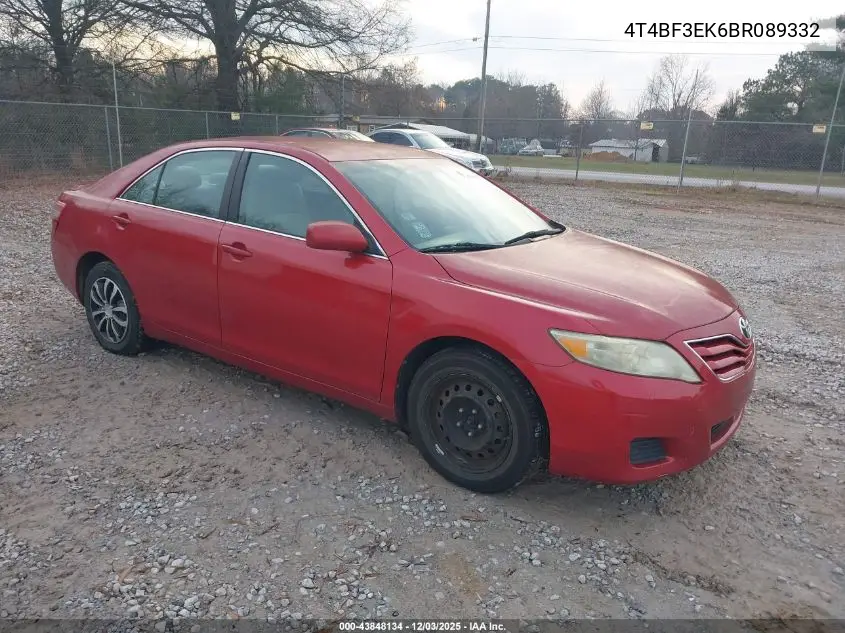 4T4BF3EK6BR089332 2011 Toyota Camry Le