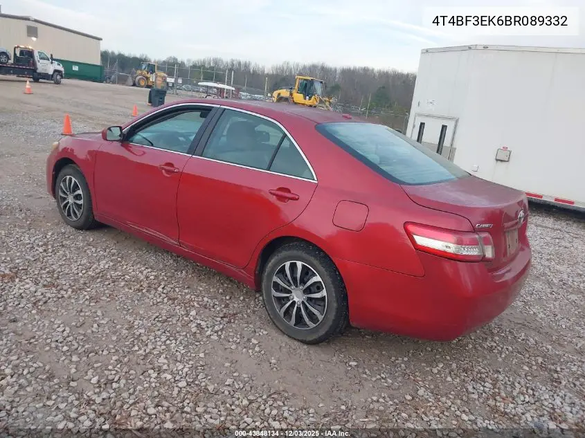 4T4BF3EK6BR089332 2011 Toyota Camry Le
