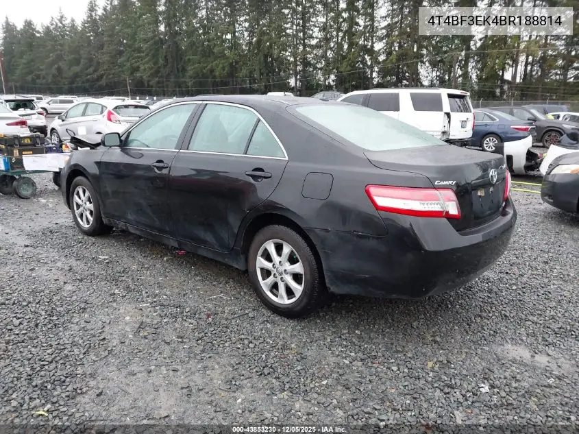 4T4BF3EK4BR188814 2011 Toyota Camry Le