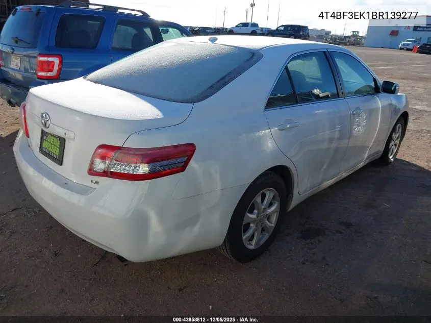 4T4BF3EK1BR139277 2011 Toyota Camry Le