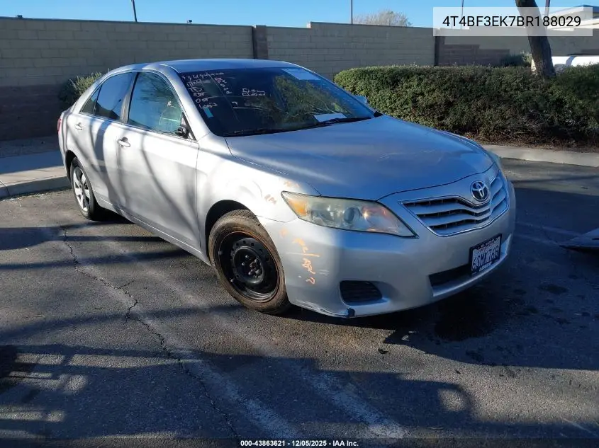 4T4BF3EK7BR188029 2011 Toyota Camry Le