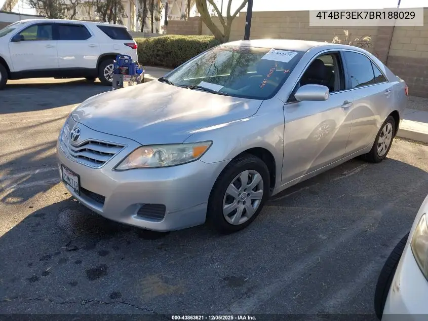 4T4BF3EK7BR188029 2011 Toyota Camry Le