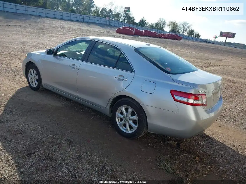 4T4BF3EKXBR110862 2011 Toyota Camry Le