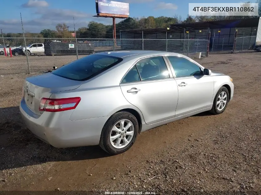 4T4BF3EKXBR110862 2011 Toyota Camry Le