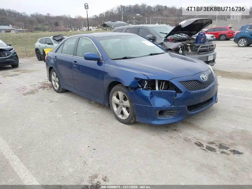 4T1BF3EK8BU716736 2011 Toyota Camry Se