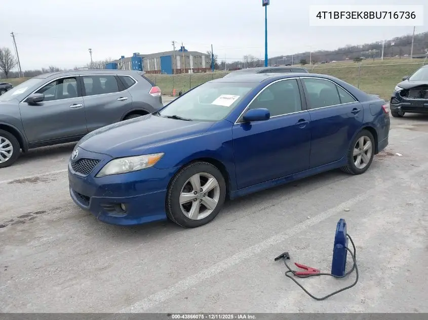4T1BF3EK8BU716736 2011 Toyota Camry Se