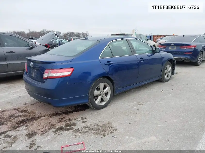 4T1BF3EK8BU716736 2011 Toyota Camry Se