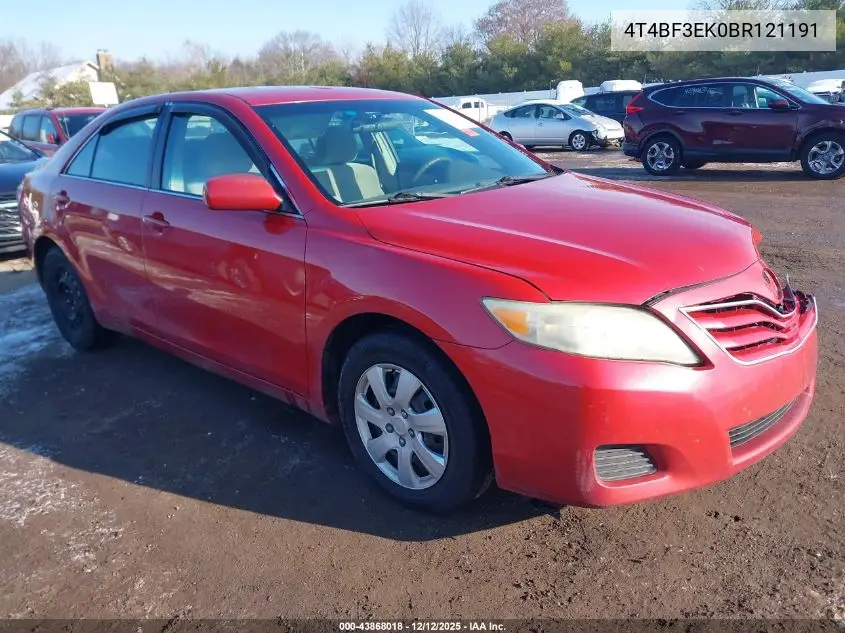 4T4BF3EK0BR121191 2011 Toyota Camry Le