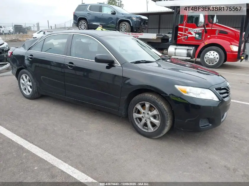 4T4BF3EK3BR175567 2011 Toyota Camry Le