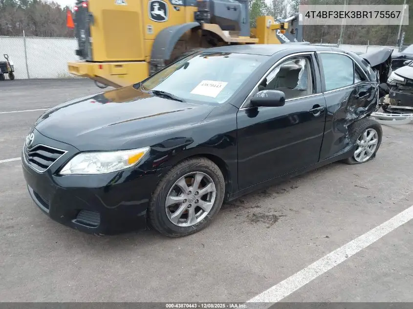 4T4BF3EK3BR175567 2011 Toyota Camry Le