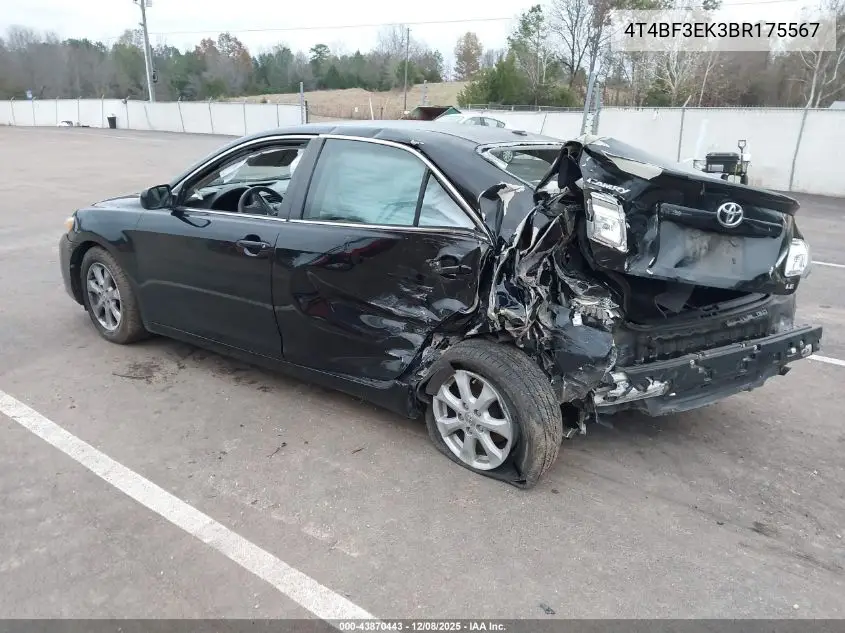 4T4BF3EK3BR175567 2011 Toyota Camry Le