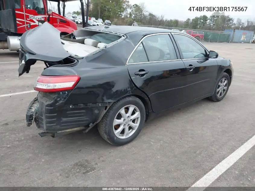 4T4BF3EK3BR175567 2011 Toyota Camry Le