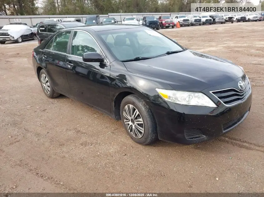 4T4BF3EK1BR184400 2011 Toyota Camry