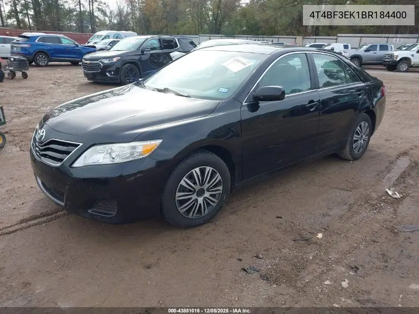 4T4BF3EK1BR184400 2011 Toyota Camry