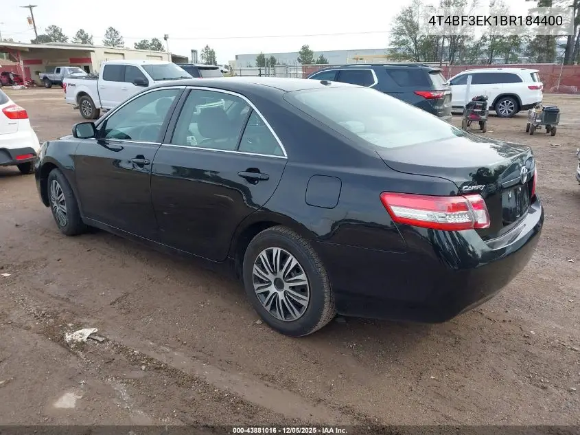 4T4BF3EK1BR184400 2011 Toyota Camry