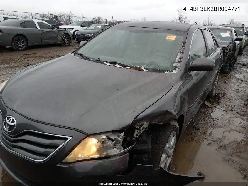 4T4BF3EK2BR094771 2011 Toyota Camry Le