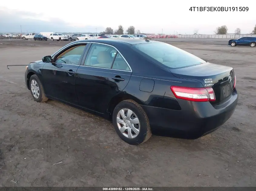 4T1BF3EK0BU191509 2011 Toyota Camry Le