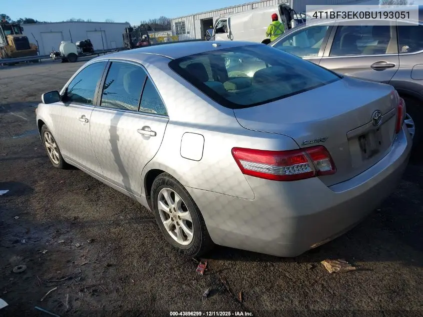 4T1BF3EK0BU193051 2011 Toyota Camry Le