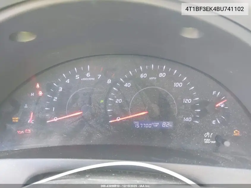 4T1BF3EK4BU741102 2011 Toyota Camry Le