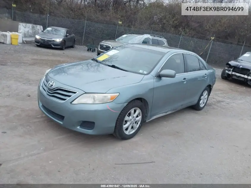4T4BF3EK9BR094699 2011 Toyota Camry Le