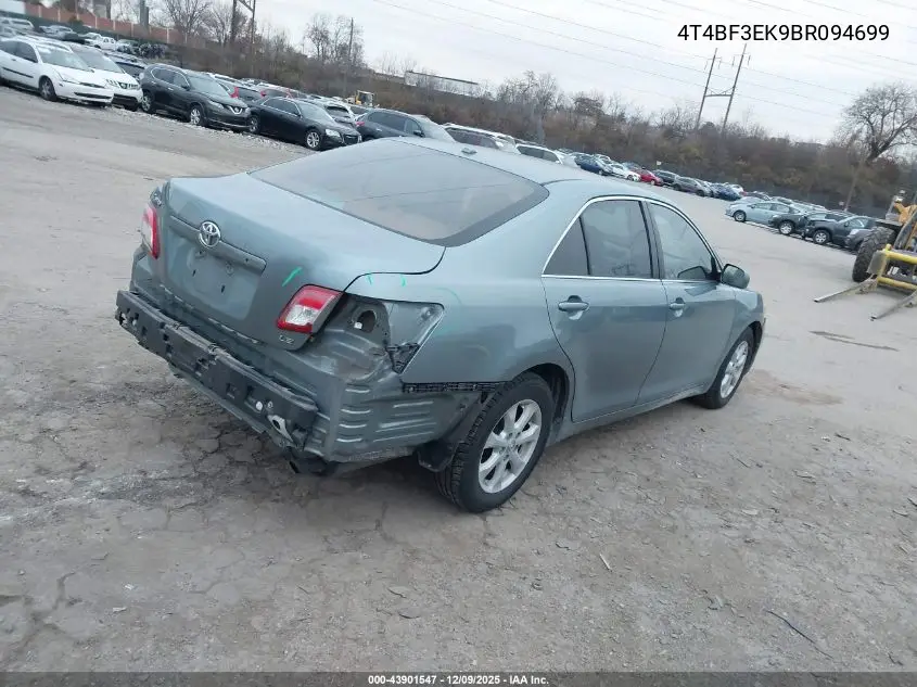 4T4BF3EK9BR094699 2011 Toyota Camry Le